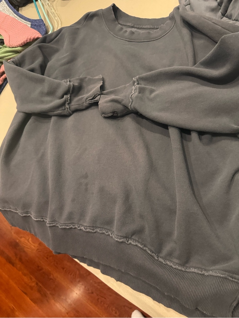 aerie Charcoal Gray Crewneck Sweatshirt